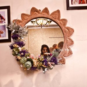 Boho Mirror With Flowers